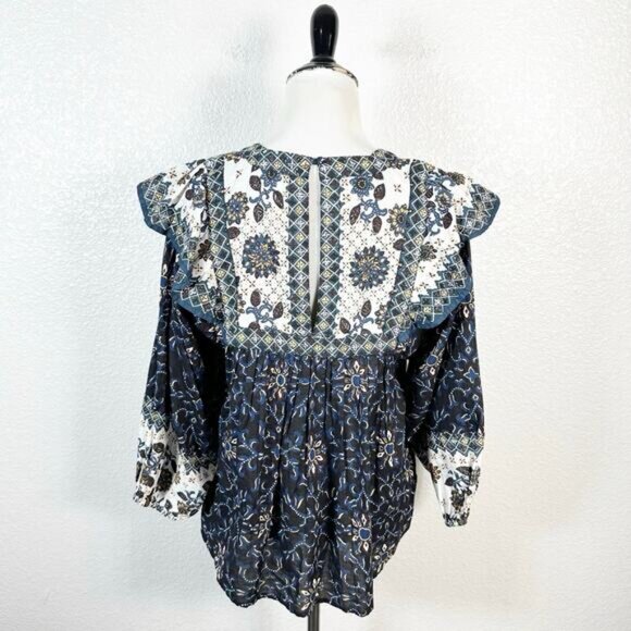 Cleobella by Tuckernuck Womens Sabina Lina Feminine Boho Blouse Size Medium - Picture 8 of 13